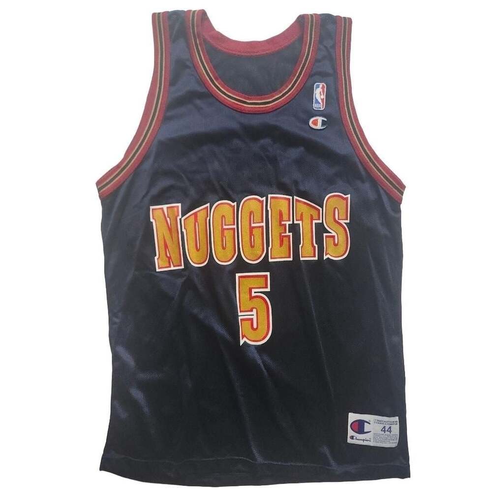 Vintage Jalen Rose Denver Nuggets Champion NBA Jersey Size 44
